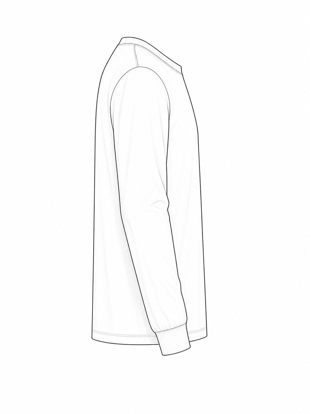 Unisex Blended Perfect T-Shirt — Right sleeve preview
