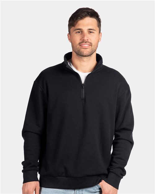 Unisex Fleece Polyester Quarter-Zip Pullover