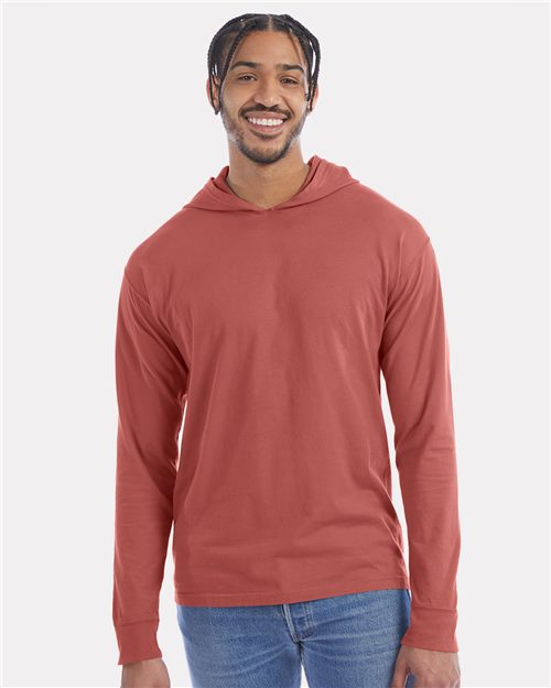 Unisex Lightweight Ring-Spun Cotton Garment-Dyed Pocket Hoodie