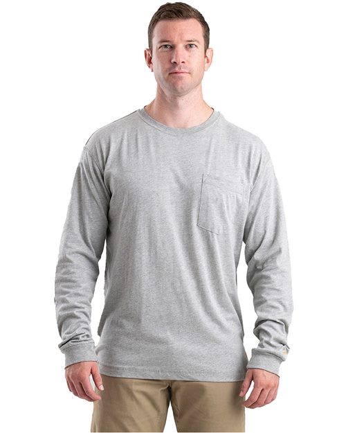 Unisex Blended Performance Pocket Long Sleeve T-Shirt