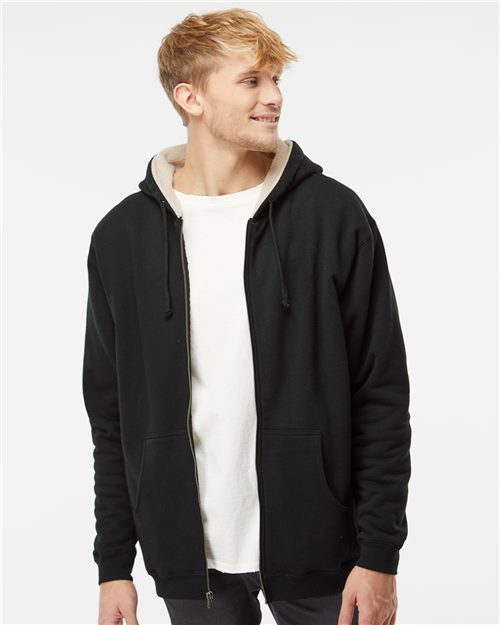 Unisex Heavyweight Sherpa Pocket Full-Zip Hoodie