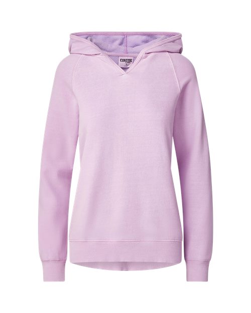 Ladies Lightweight Blended Coastal Pocket Hoodie