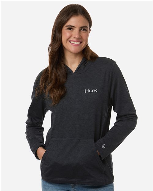 Ladies Lightweight Performance Fleece Pocket Hoodie