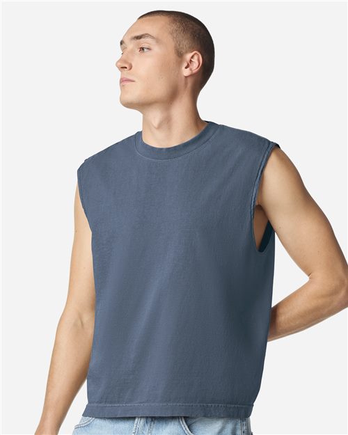 Unisex Heavyweight Cotton Mid-Length Garment-Dyed Tank Top