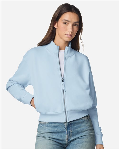 Ladies French Terry Pocket Full-Zip Jacket