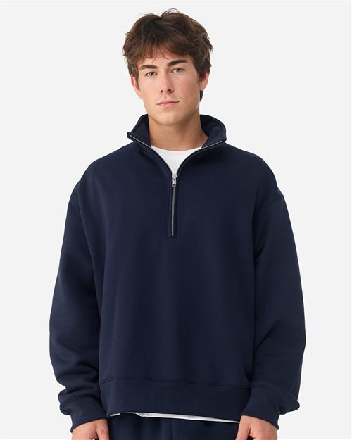 Unisex Blended Polyester Quarter-Zip Pullover