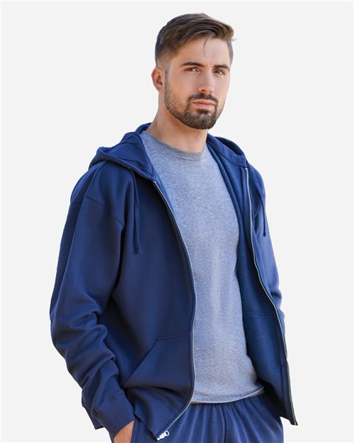 Unisex Lightweight Fleece BTB Pocket Full-Zip Hoodie