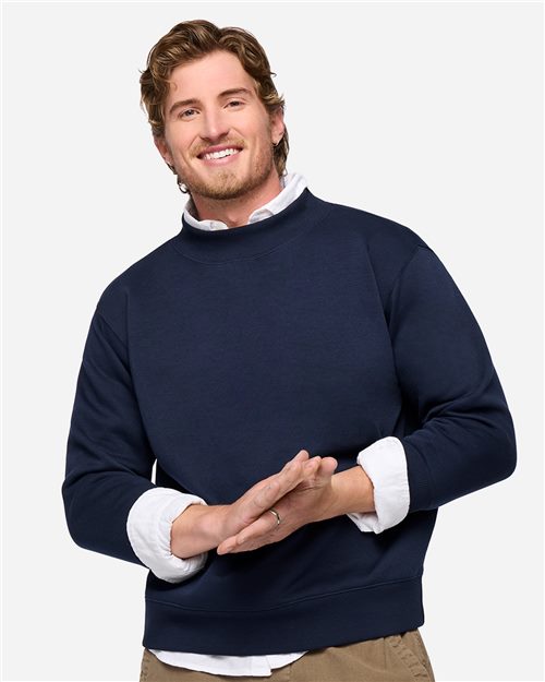 Unisex Lightweight Fleece Mock Neck Sweatshirt