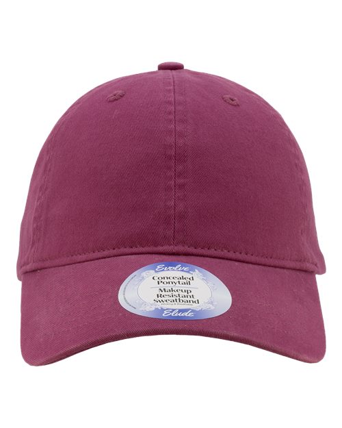 Women's Pony Tail Peach Twill Dad Hat