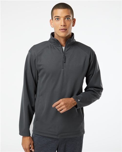 Unisex Performance Polyester Pocket Quarter-Zip Pullover