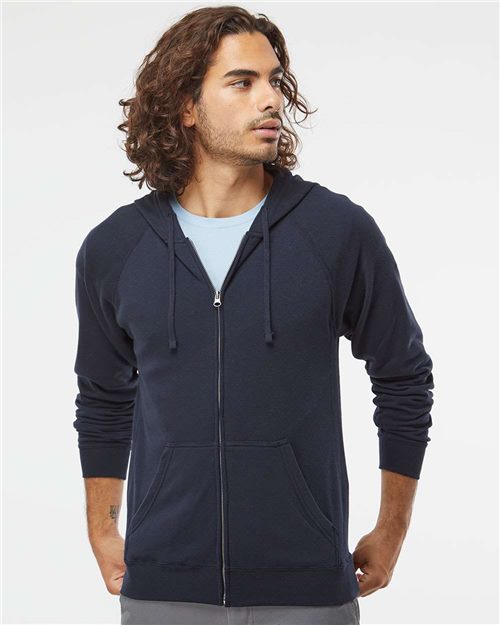 Unisex Lightweight Blended Special Pocket Full-Zip Hoodie