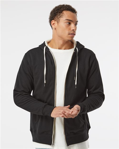 Unisex Lightweight Cotton Sherpa Pocket Hoodie