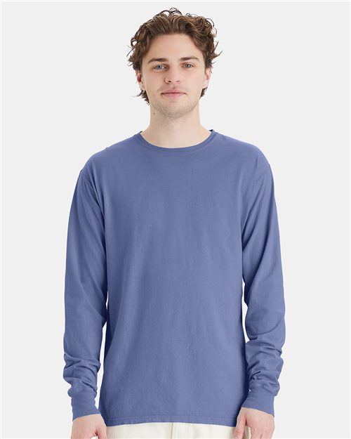 Unisex Ring-Spun Cotton Garment-Dyed Long Sleeve T-Shirt