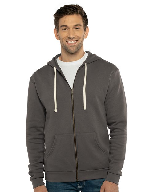 Unisex Lightweight Blended Santa Pocket Full-Zip Hoodie