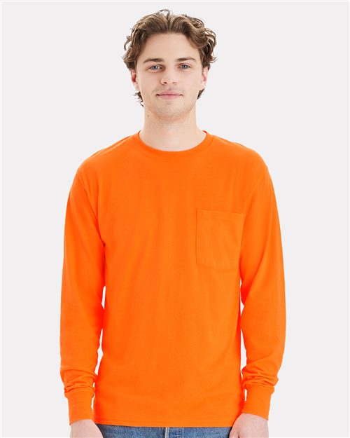 Unisex Tri-Blend Pocket Long Sleeve T-Shirt