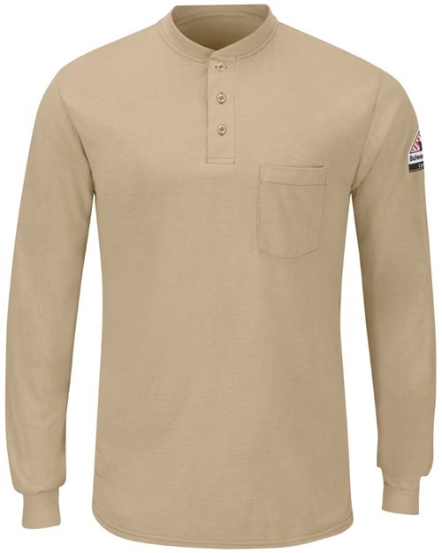 Unisex Tri-Blend TENCEL Henley Pocket Long Sleeve T-Shirt