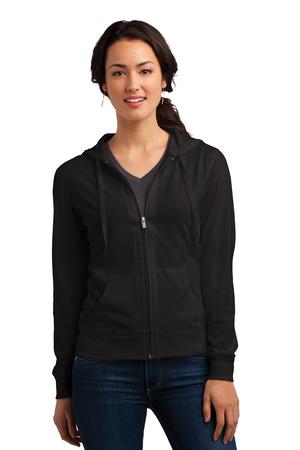 Ladies Lightweight Cotton Pocket Full-Zip Hoodie
