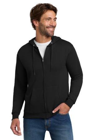 Unisex Lightweight Blended EcoSmart Pocket Full-Zip Hoodie