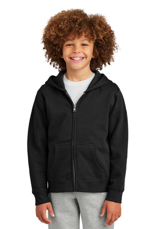 Youth Lightweight Cotton Pocket Full-Zip Hoodie