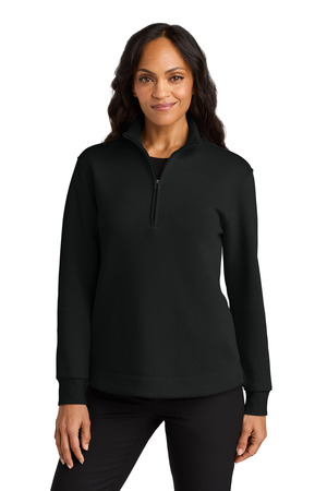 Ladies Pique Quarter-Zip Pullover